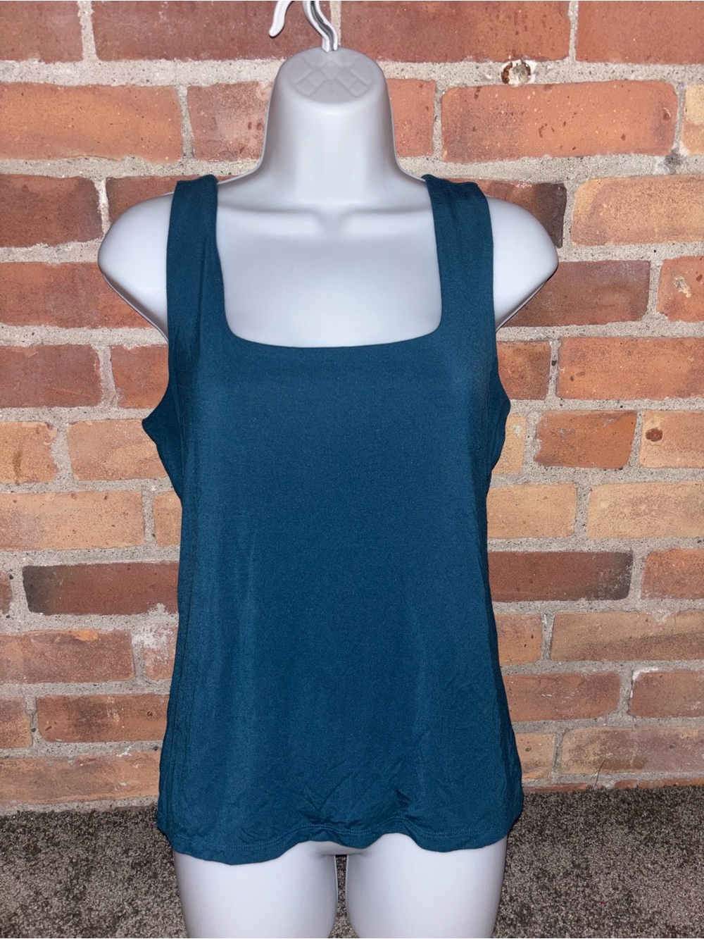 Ann Taylor Women’s Teal Square-Neck Tank Top
